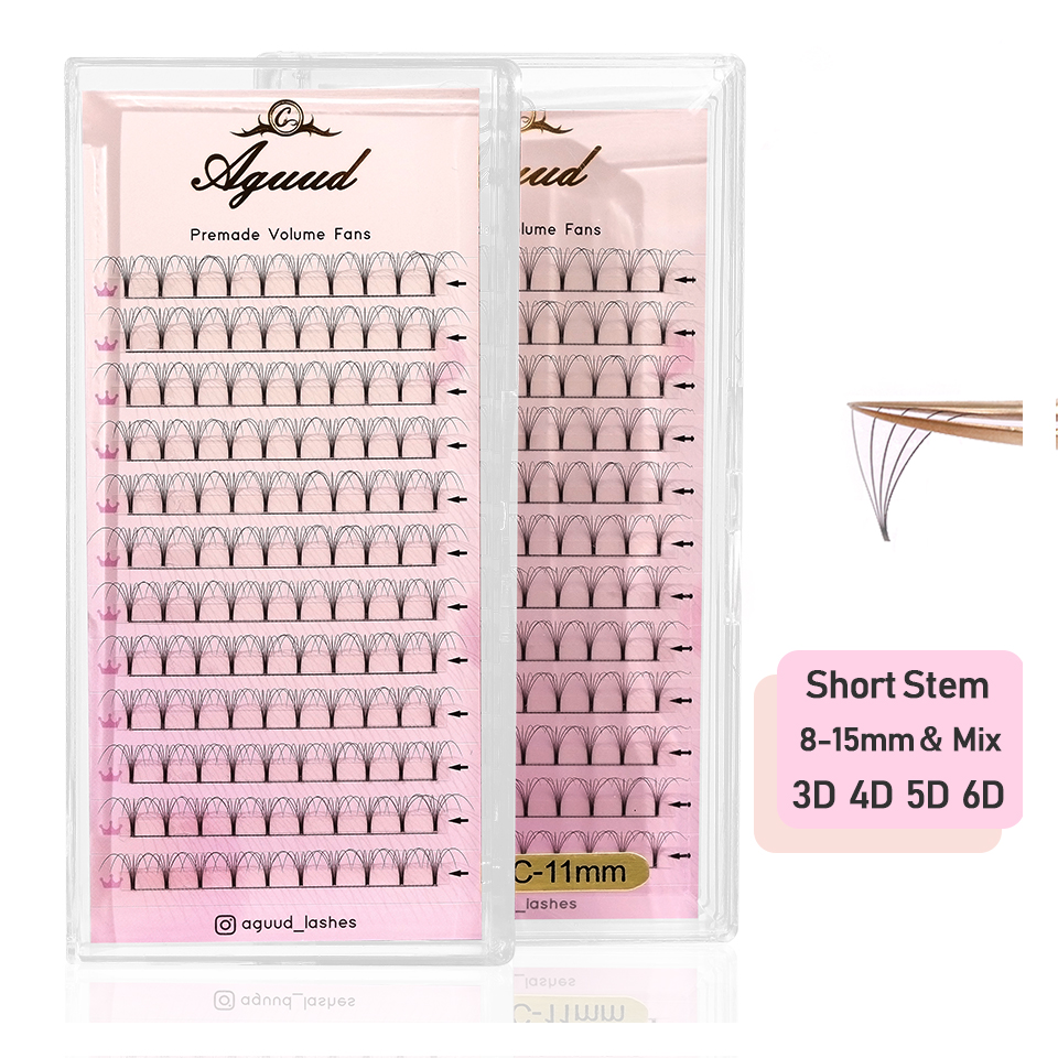 Eyelash Extension Human Hair - AGUUD Soft Natural Premade Volume Fans