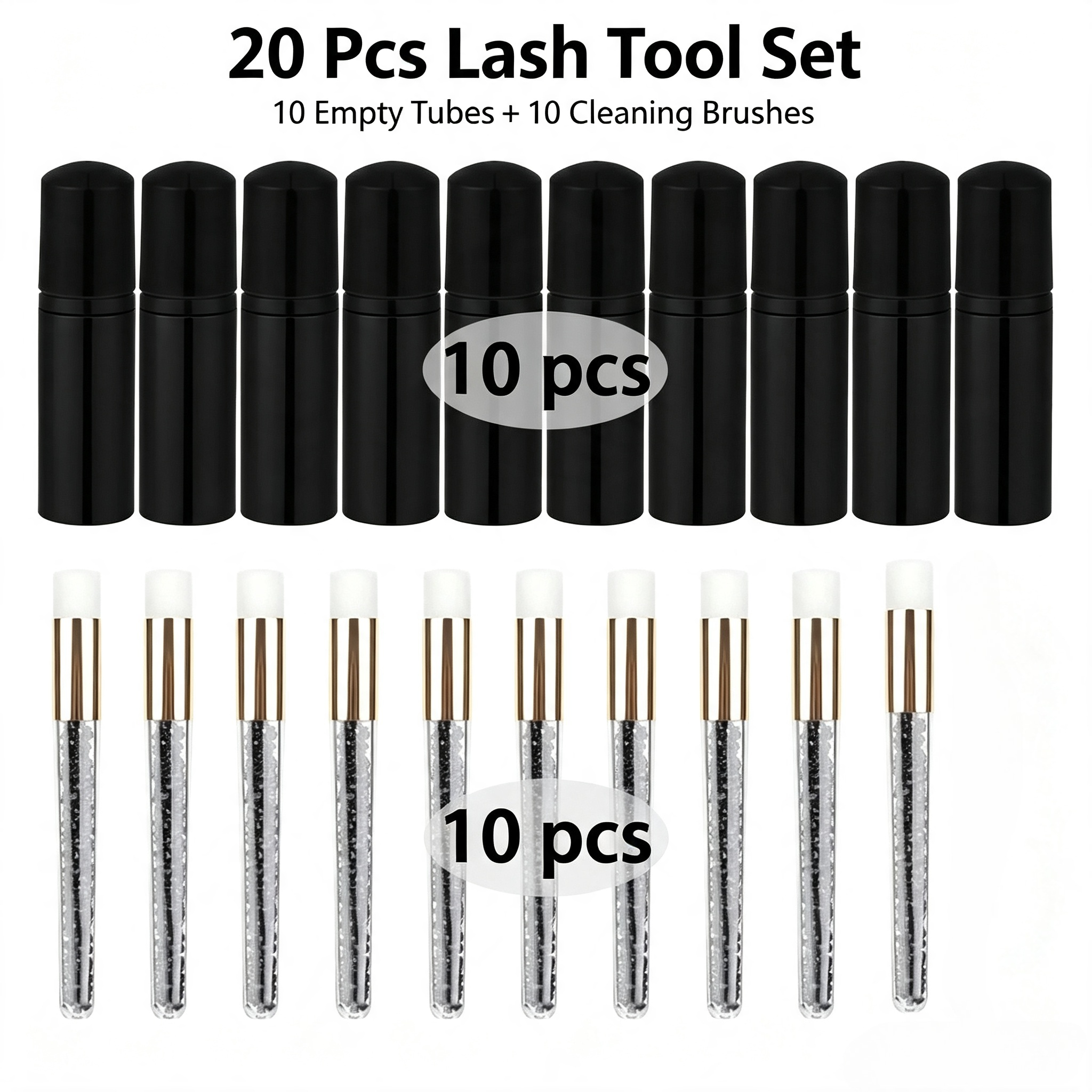 Refill Eyelash Extension - 20Pcs Refillable Leakproof Empty Foam Pump