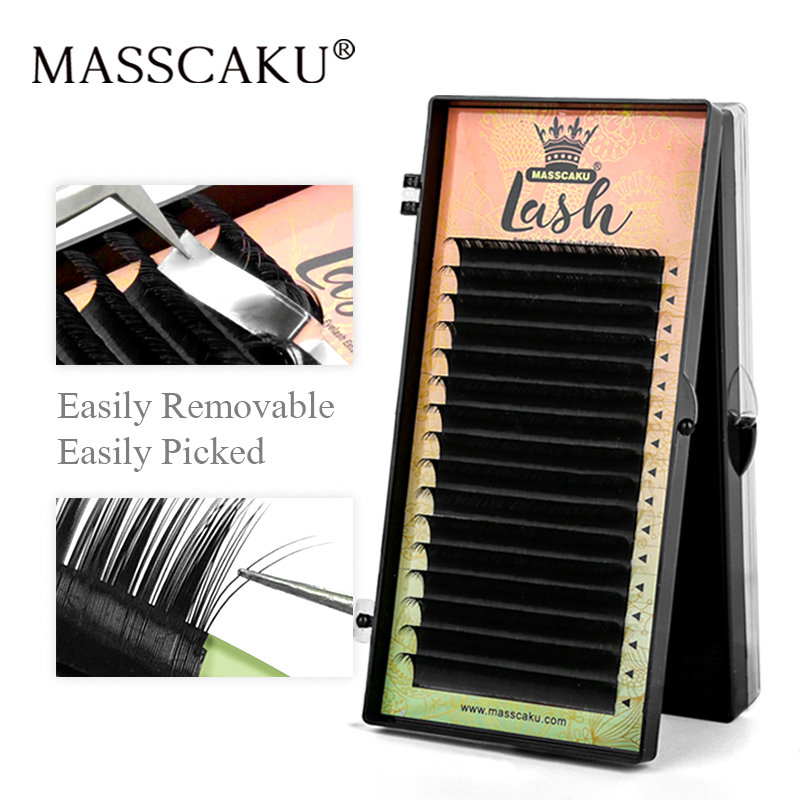 Eyelash Extension Human Hair - High Quality 16Rows 8-18mm Length Faux