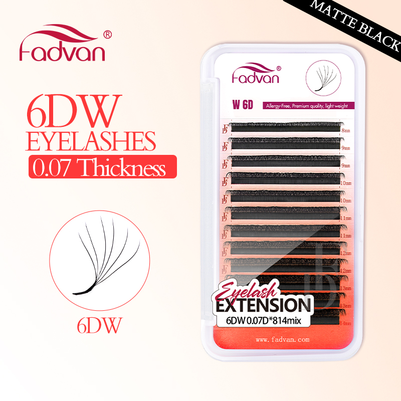 FADVAN Real 6D W lashes 0.07 W - Eyelash Extension Human Hair reseña y precio
