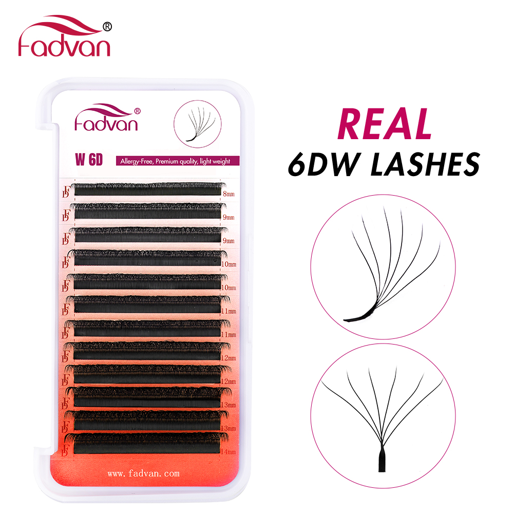 FADVAN Real 6D W lashes 0.07 W - Eyelash Extension Human Hair reseña y precio