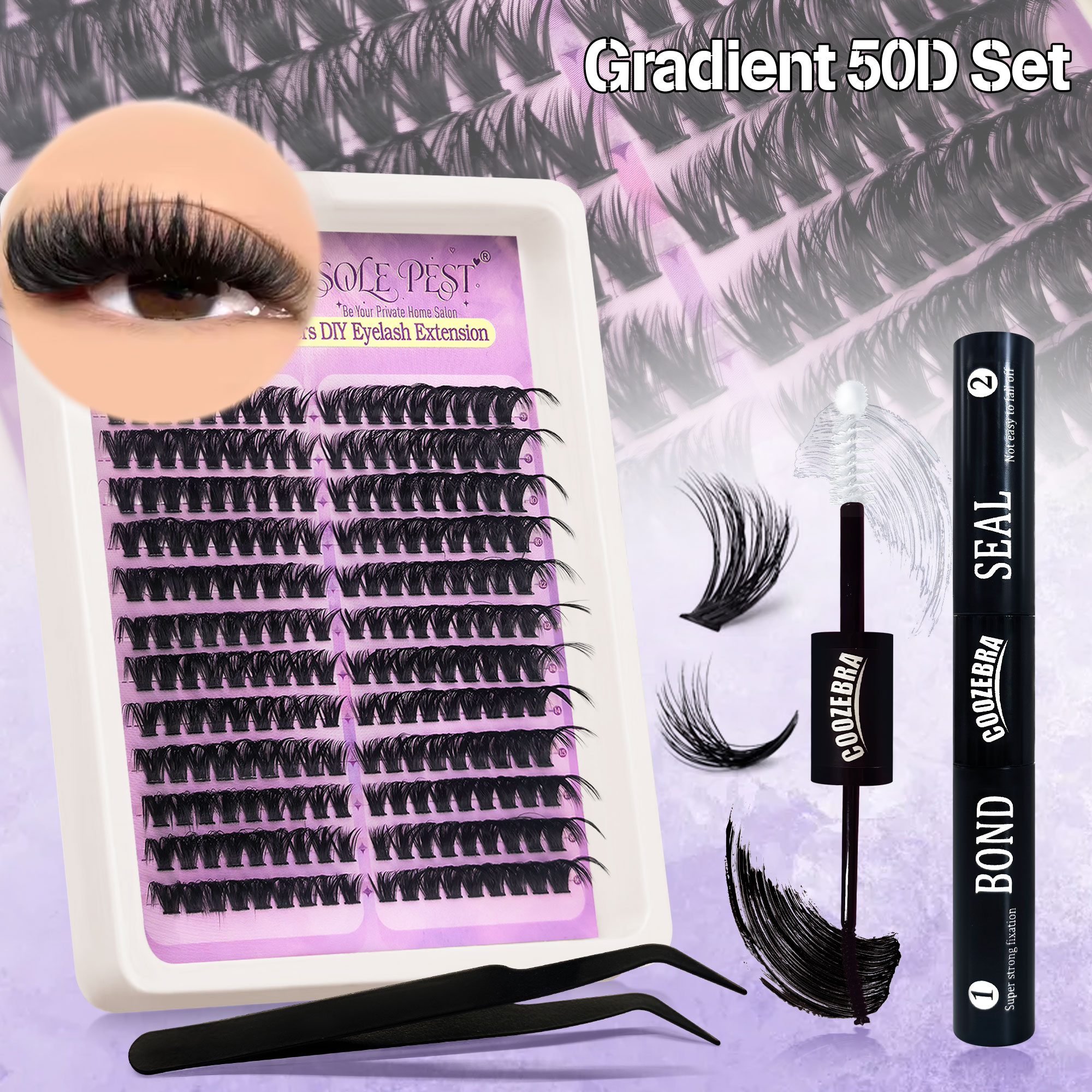 216-Cluster Ombré False Eyelas - Eyelash Extension Cat Eye reseña y precio