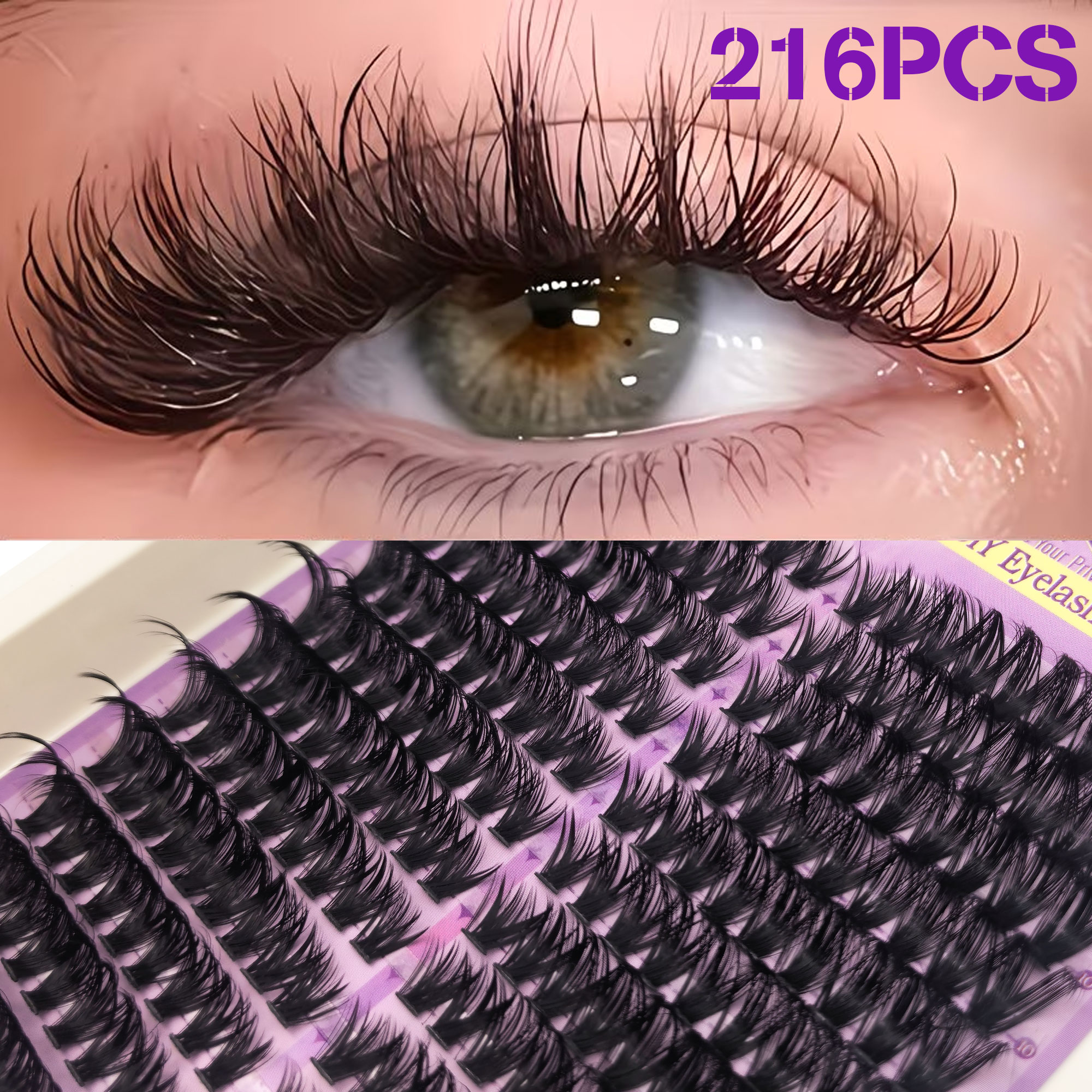 216-Cluster Ombré False Eyelas - Eyelash Extension Cat Eye reseña y precio