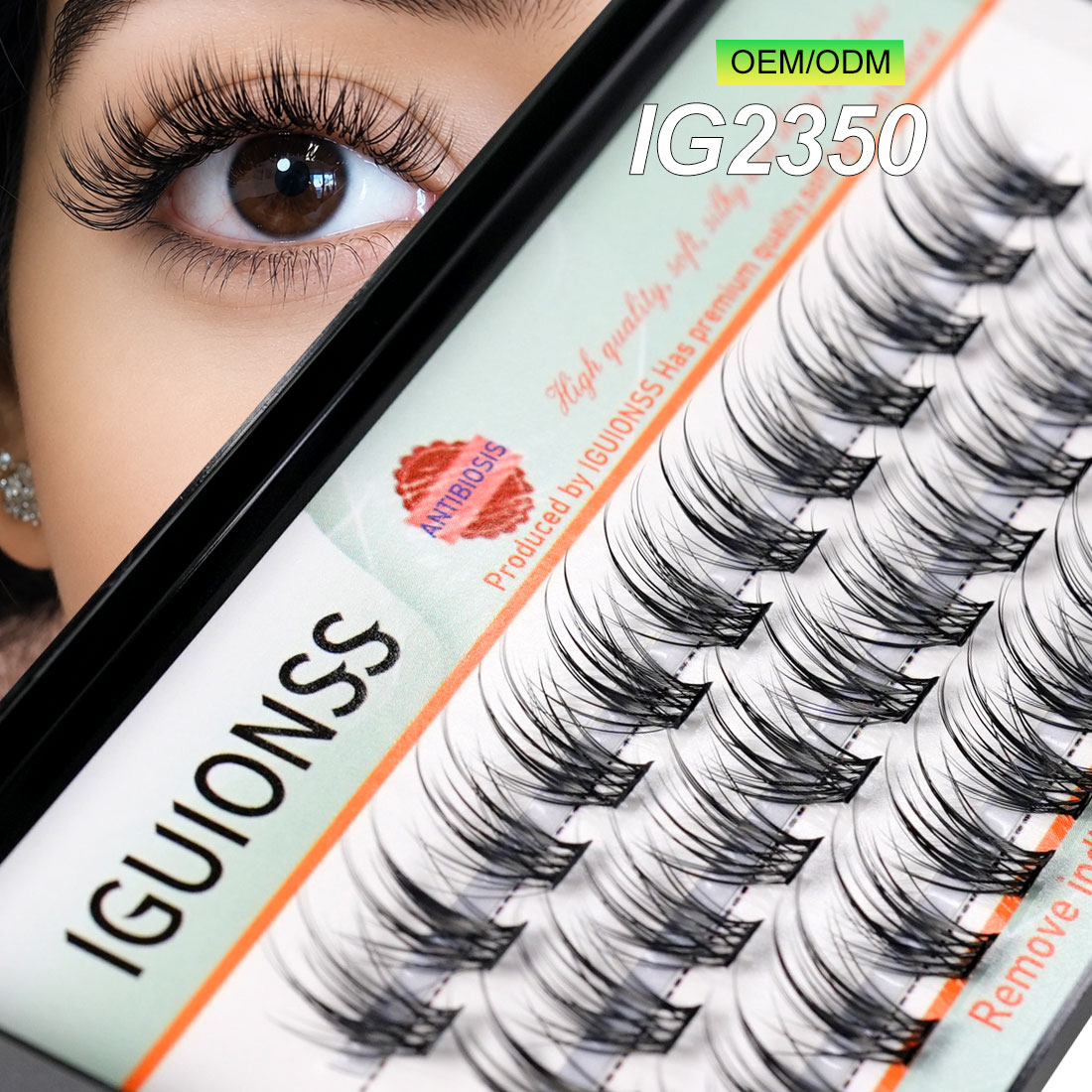 IGUIONSS OEM ODM Segmented Eye - Eyelash Extension Human Hair reseña y precio