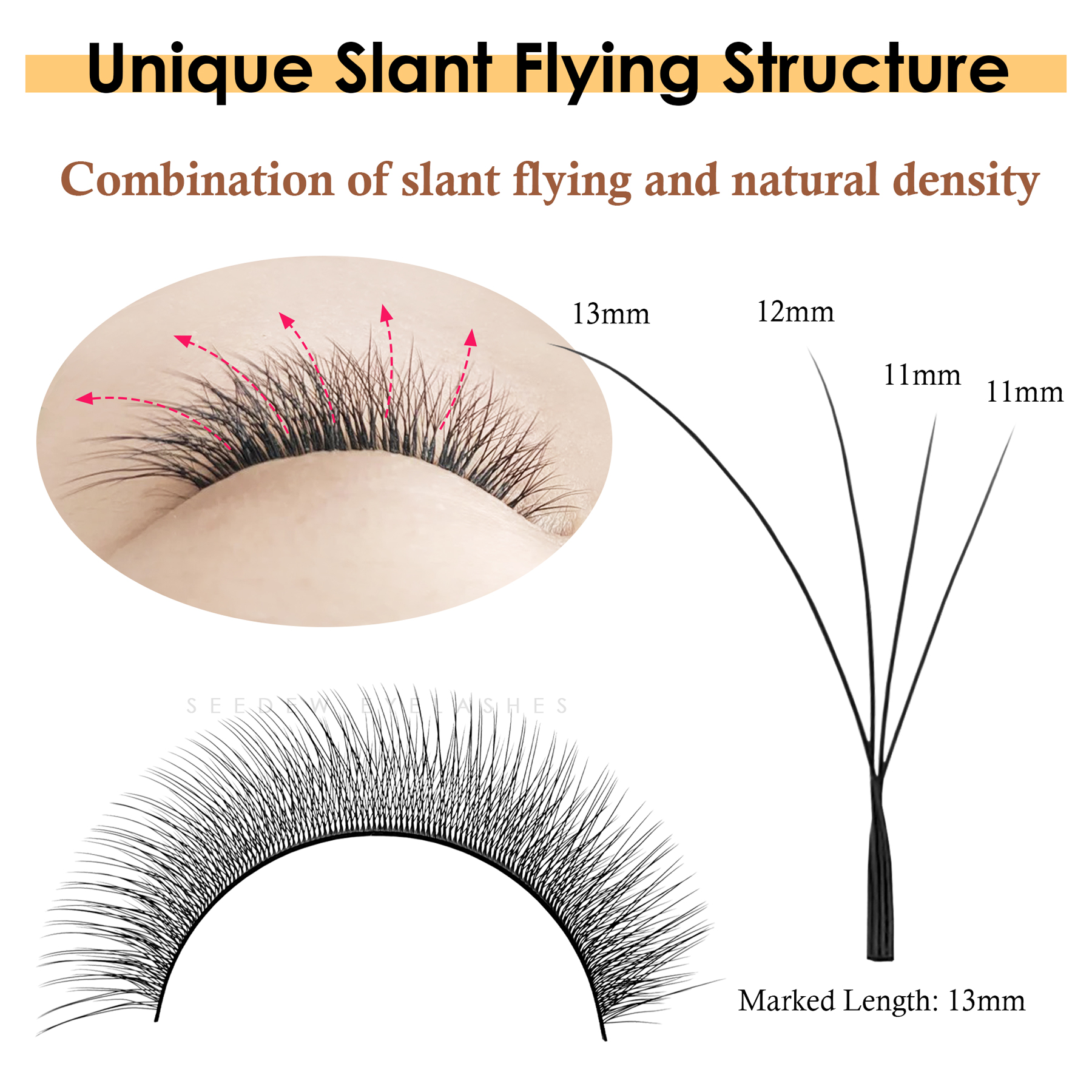 SEEDEW Fox 3D 4D Eyelash Exten - Eyelash Extension Cat Eye reseña y precio