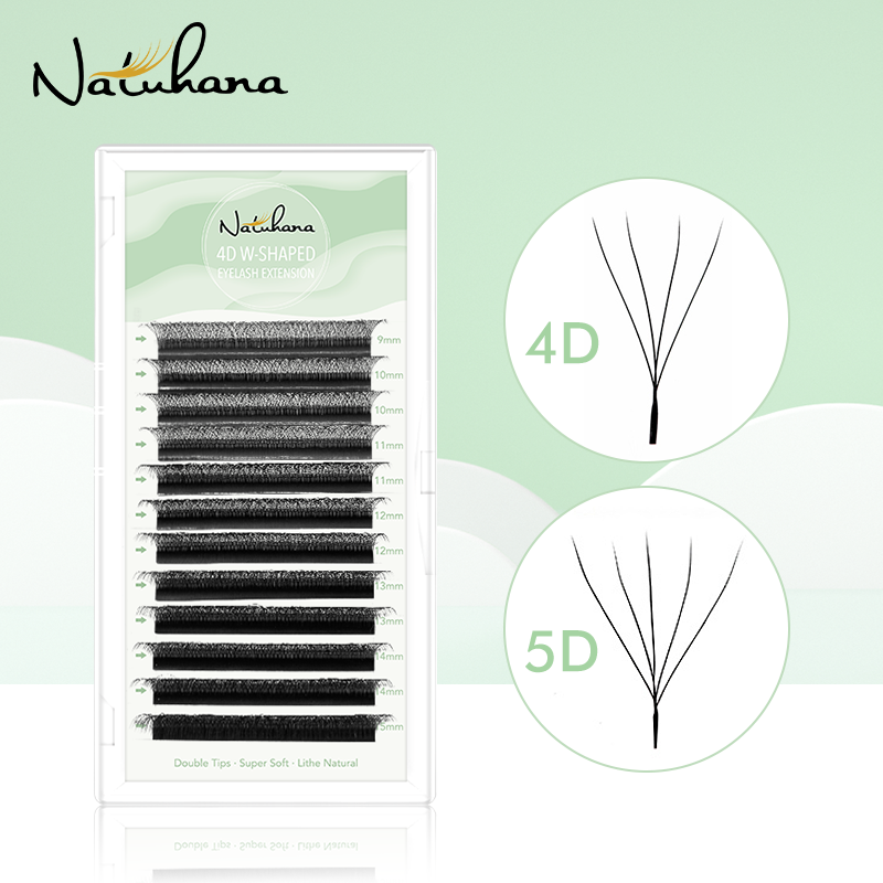 NATUHANA W-Shaped 4D 5D Volume - Eyelash Extension Human Hair reseña y precio