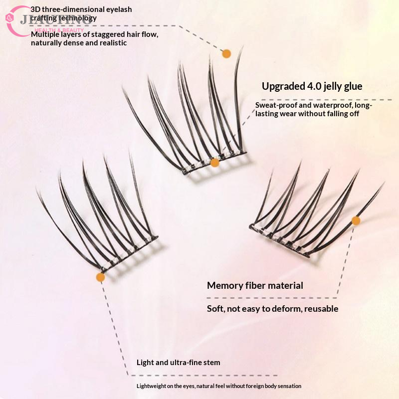 7 Rows Self-Adhesive Eyelashes - Eyelash Extension With Glue reseña y precio