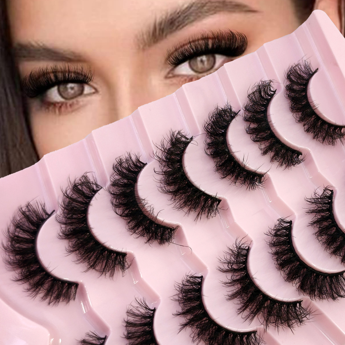 HBZGTLAD Fluffy Wispy Lashes N - Eyelash Extension Cat Eye Wispy reseña y precio