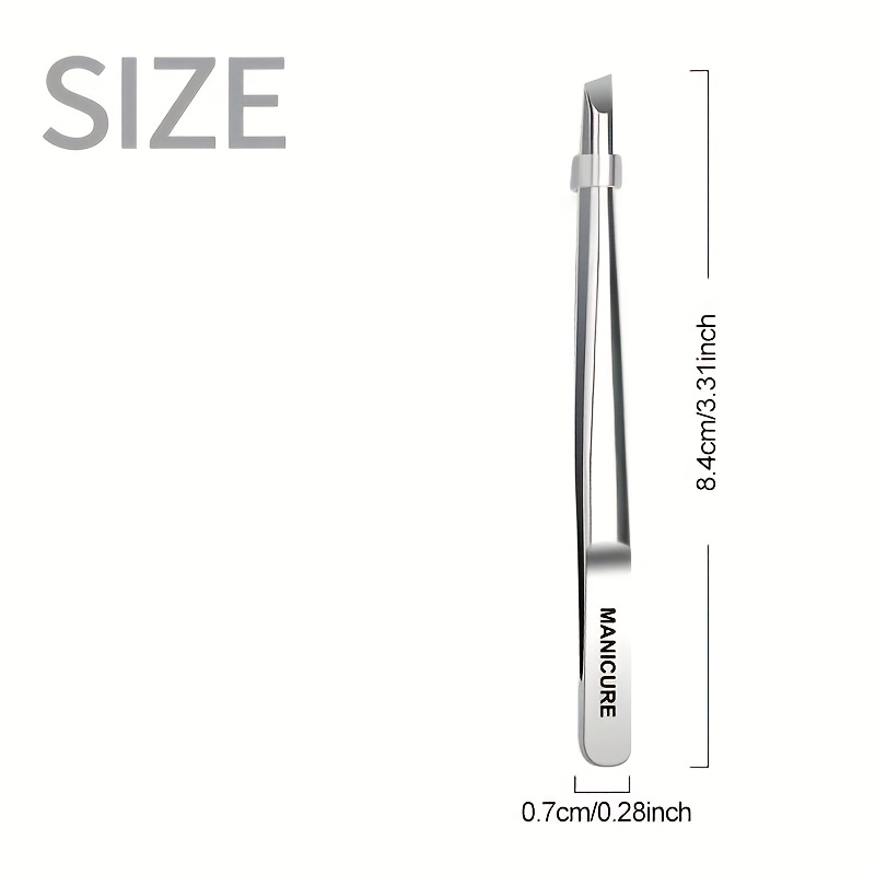 Stainless Steel Slant Tweezers - Lash Extension Tweezers reseña y precio
