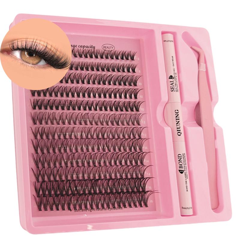 Mink Eyelash Clusters Kit for  - Lash Extension Tweezers reseña y precio