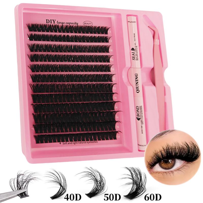 Mink Eyelash Clusters Kit for  - Lash Extension Tweezers reseña y precio