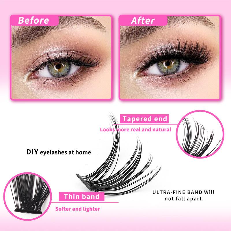 Mink Eyelash Clusters Kit for  - Lash Extension Tweezers reseña y precio