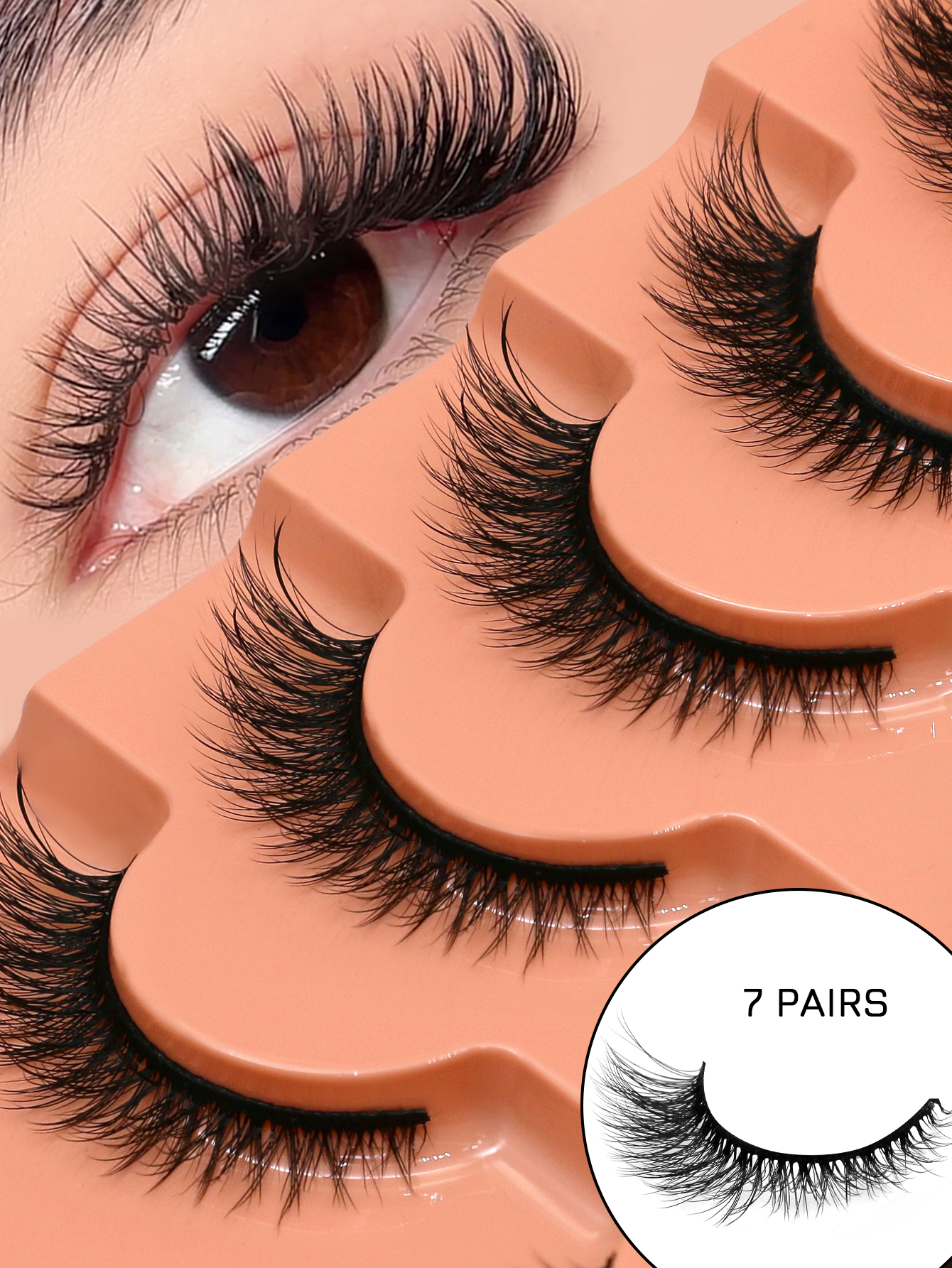 VELTRINAY Mink Lashes Fluffy 3 - Eyelash Extension Cat Eye Wispy reseña y precio