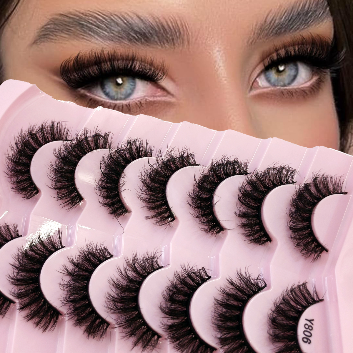 HBZGTLAD Fluffy Wispy Lashes N - Eyelash Extension Cat Eye Wispy reseña y precio