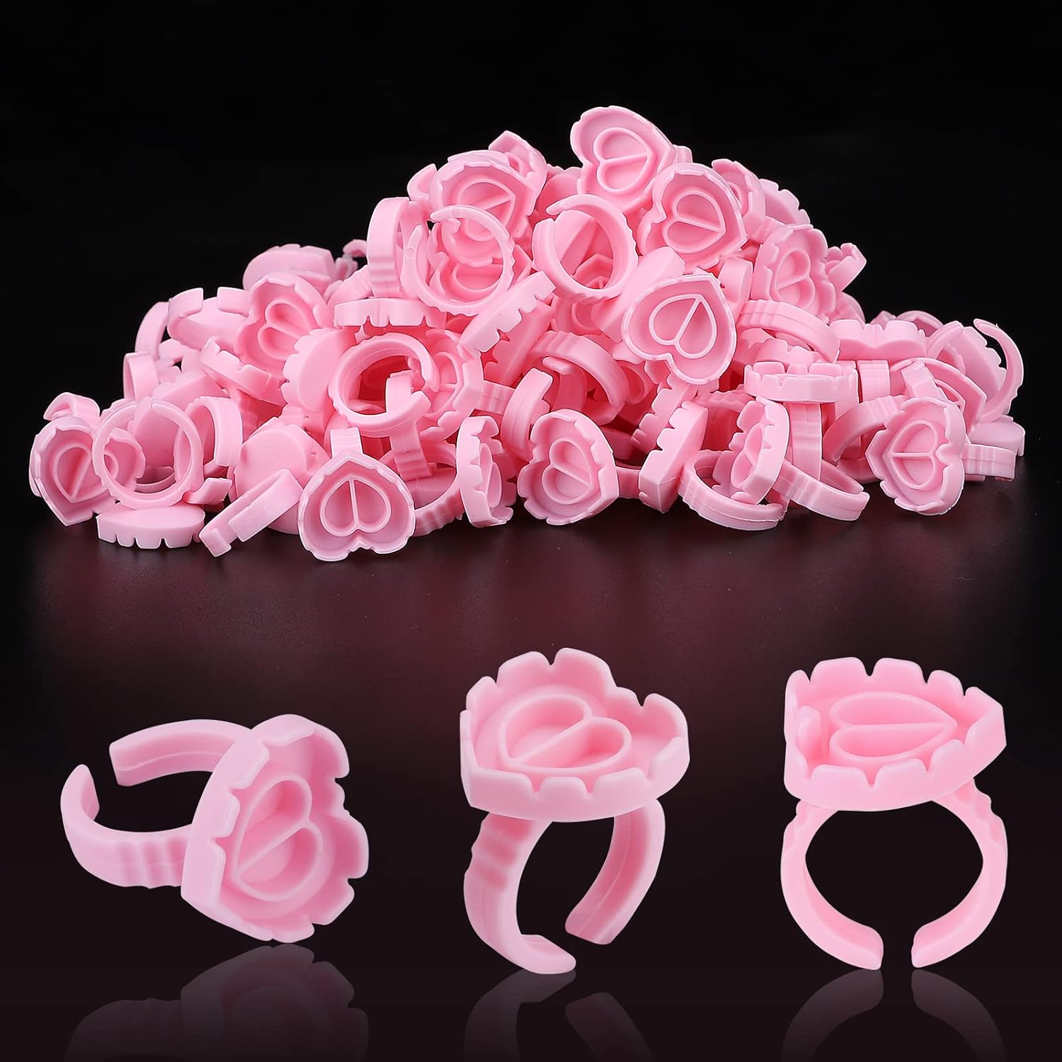 100 PCS Disposable Heart-shape - Eyelash Extension Aftercare reseña y precio