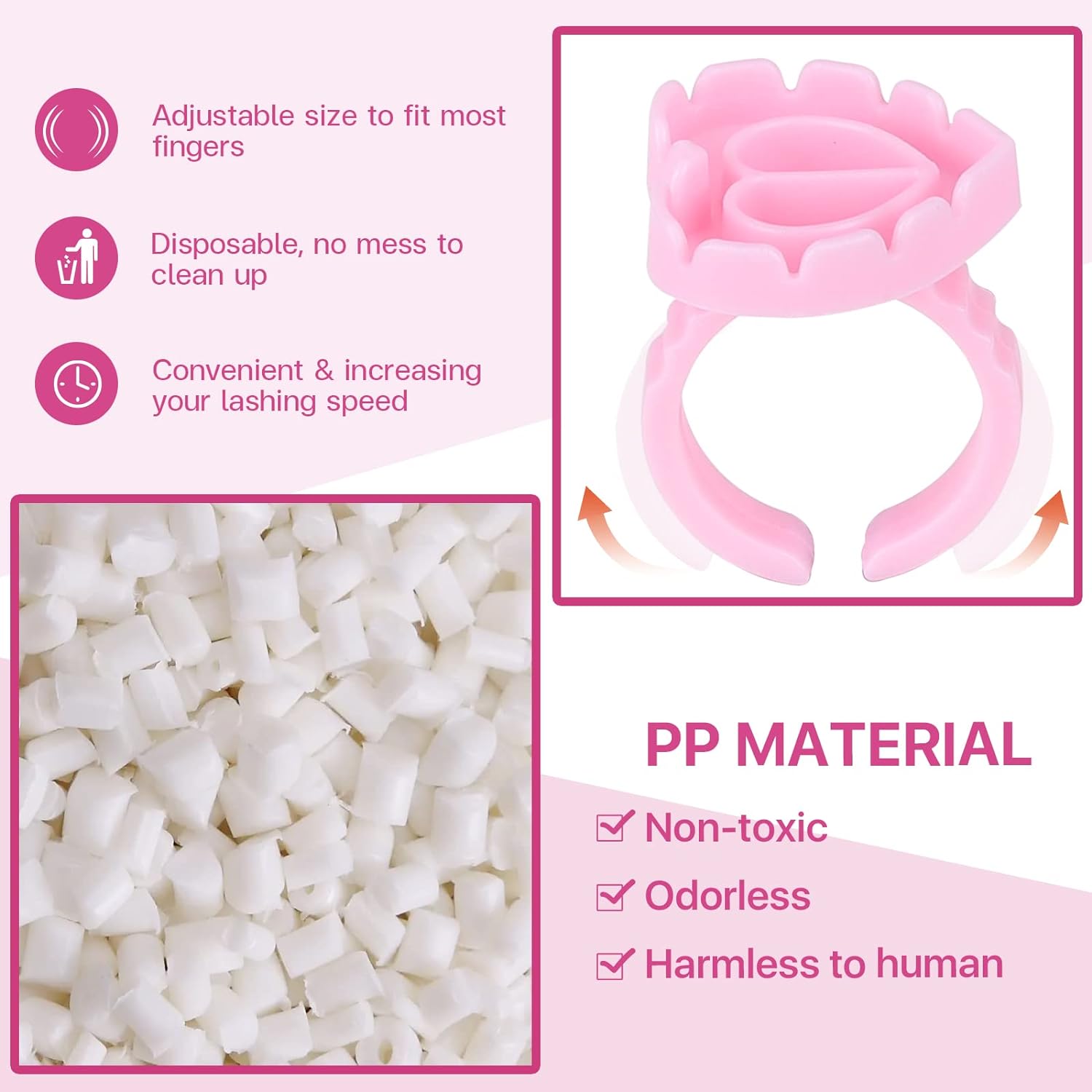 100 PCS Disposable Heart-shape - Eyelash Extension Aftercare reseña y precio