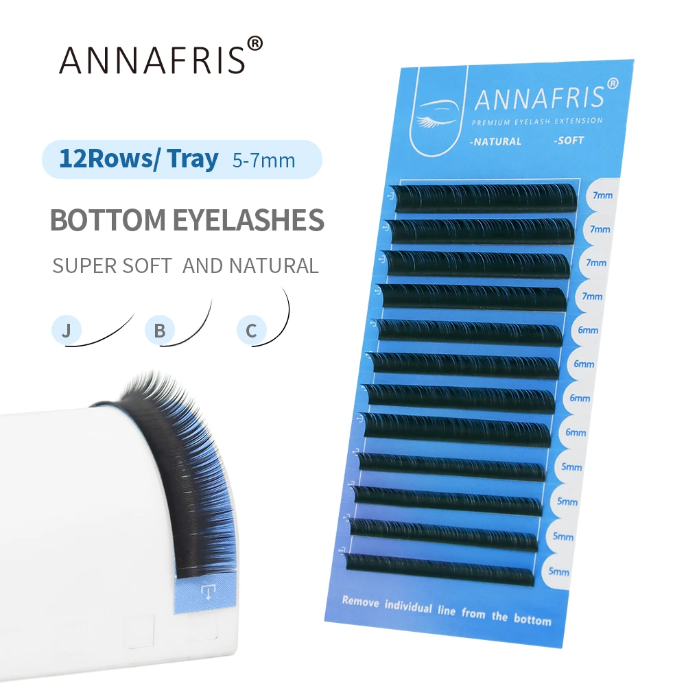 ANNAFRIS Lower Lashes 5-7mm Mi - Eyelash Extension Human Hair reseña y precio