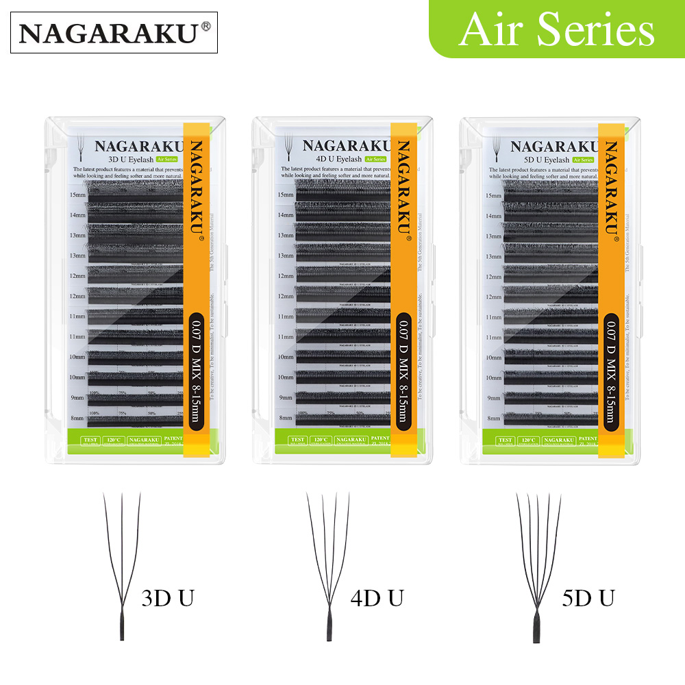 NAGARAKU U Shape 3D/4D/5D Soft - Eyelash Extension Human Hair reseña y precio