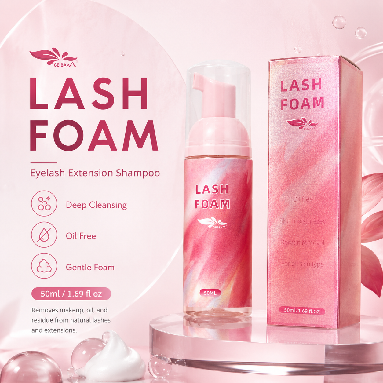 50ml Lash Foam Eyelash Extensi - Eyelash Extension Aftercare reseña y precio