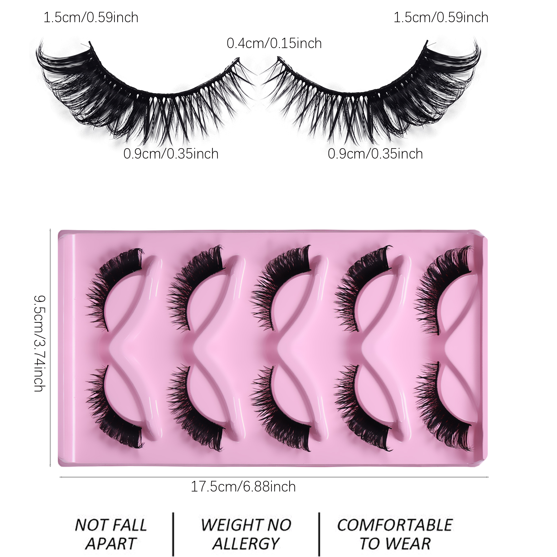 5 Pairs Cat Eye Lashes Fluffy  - Eyelash Extension Cat Eye Wispy reseña y precio