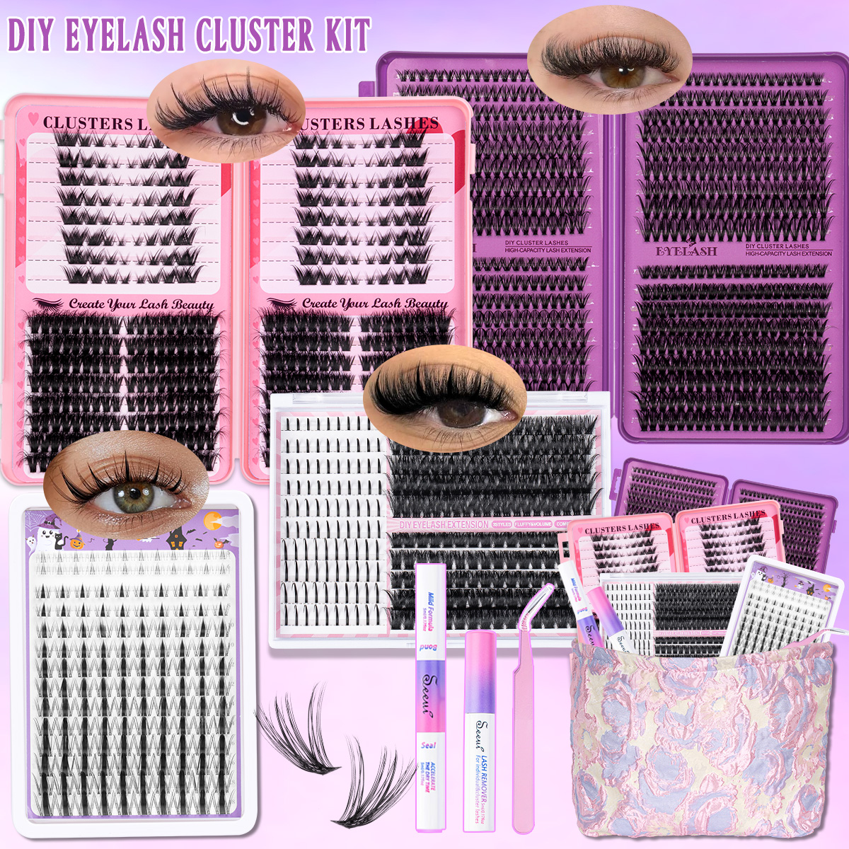 DIY Cluster Lashes Kit Individ - Lash Extension Tweezers reseña y precio