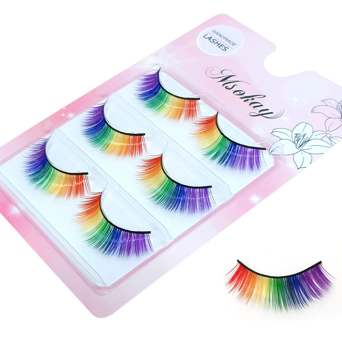 3 Pairs 3D Fluffy Colorful Eye - Eyelash Extension Doll Eye reseña y precio