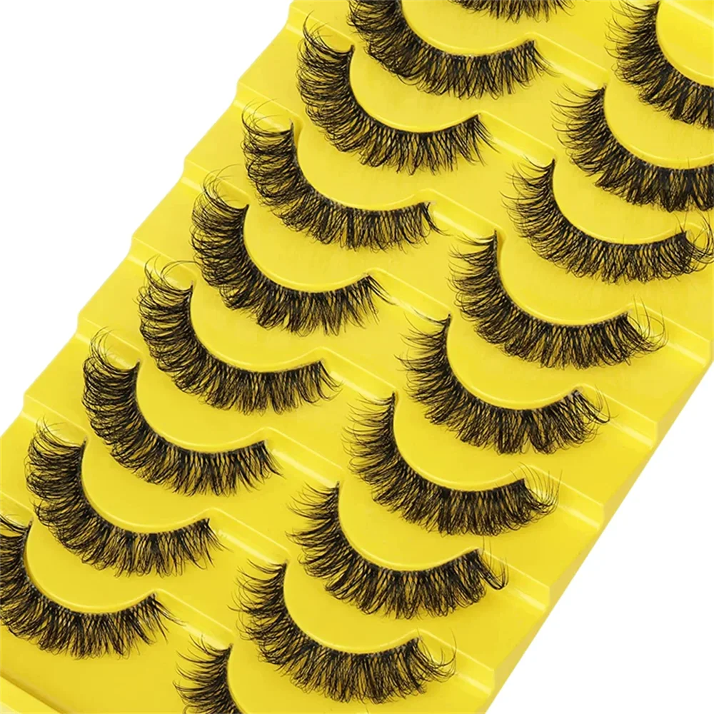 10 Pairs 6D Super Fluffy Faux  - Eyelash Extension Cat Eye Wispy reseña y precio