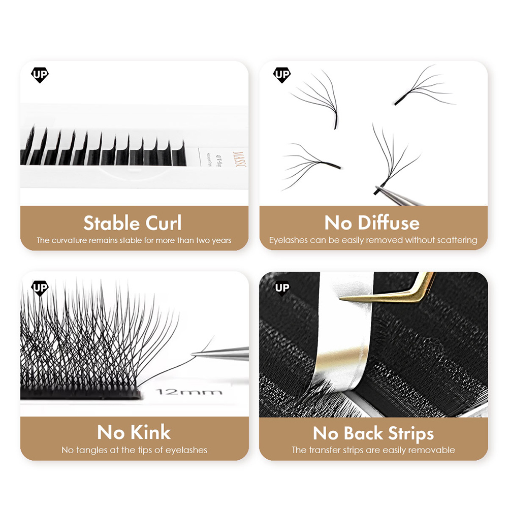 MASSCAKU L LU M Curl YY/W Shap - Eyelash Extension Human Hair reseña y precio