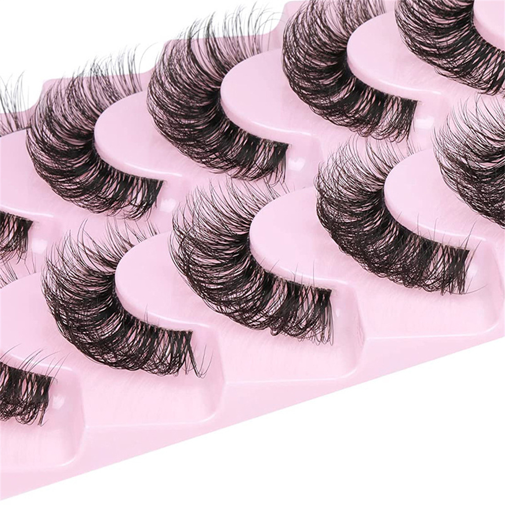 10 Pairs False Eyelashes 6D Su - Eyelash Extension Cat Eye Wispy reseña y precio