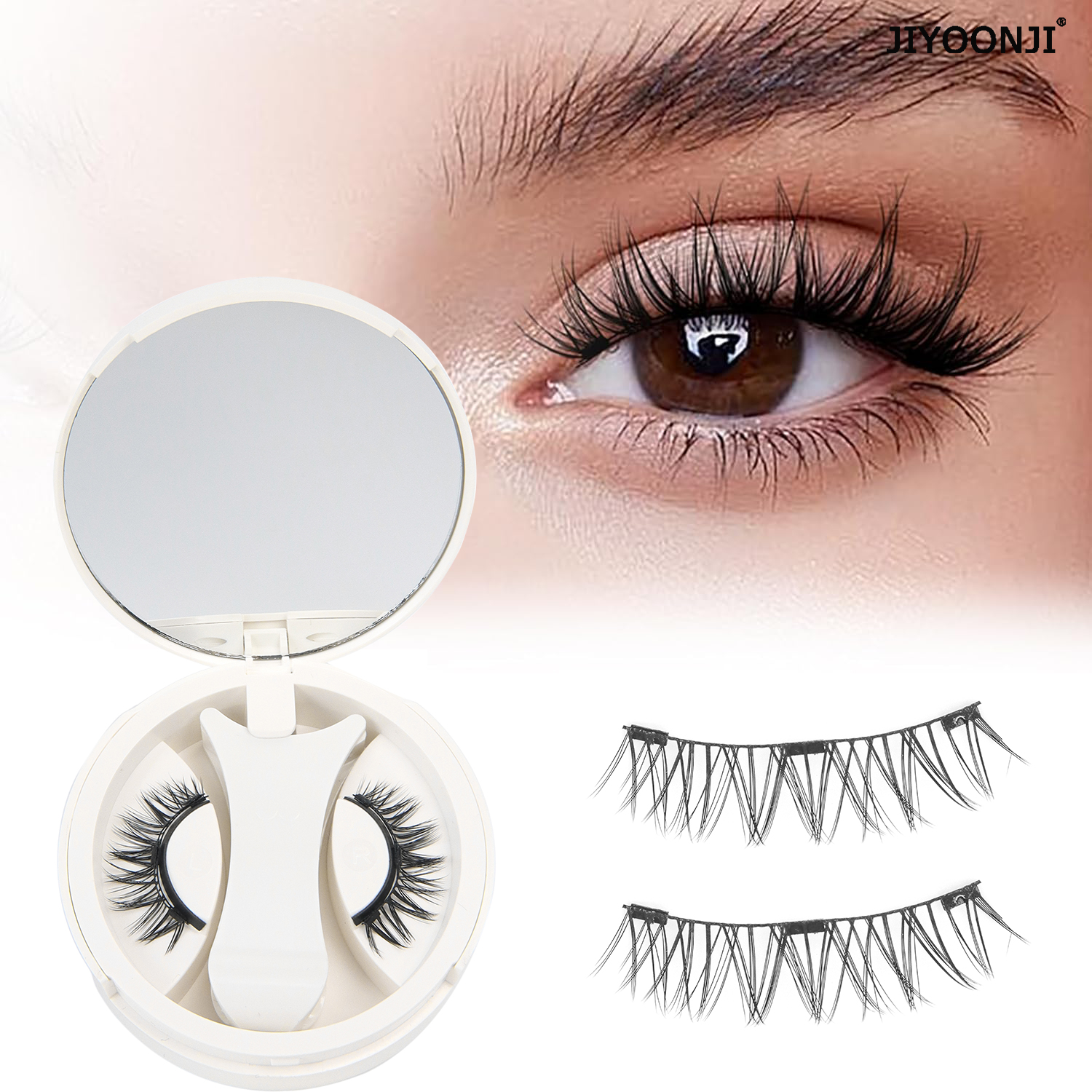 1 Pair Magnetic Eyelashes Set  - Lash Extension Tweezers reseña y precio