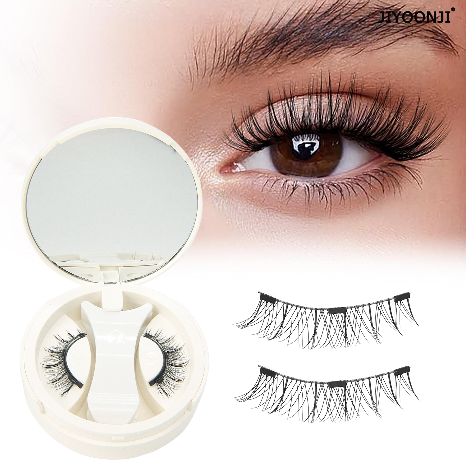 1 Pair Magnetic Eyelashes Set  - Lash Extension Tweezers reseña y precio