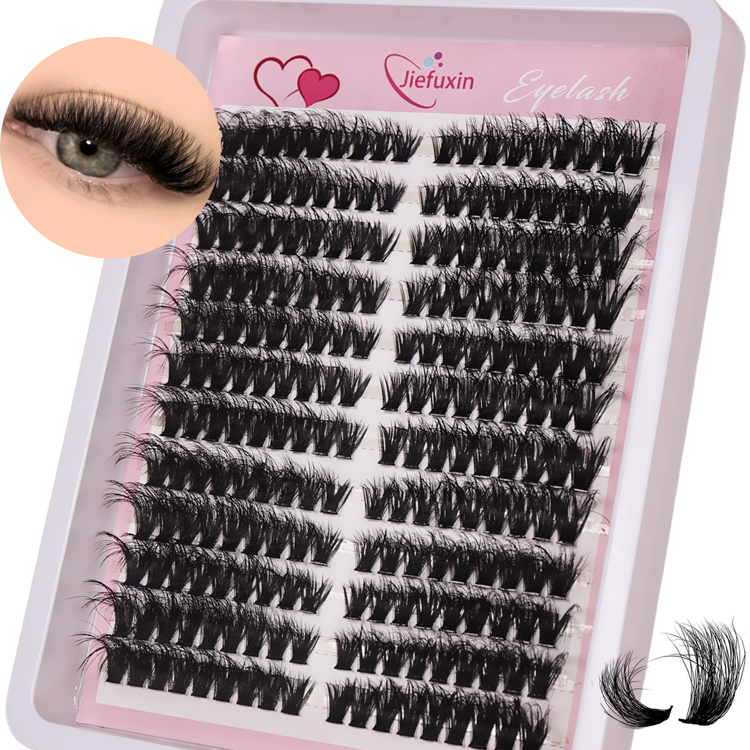 Fluffy Volume Cluster Lashes C - Eyelash Extension Cat Eye Wispy reseña y precio