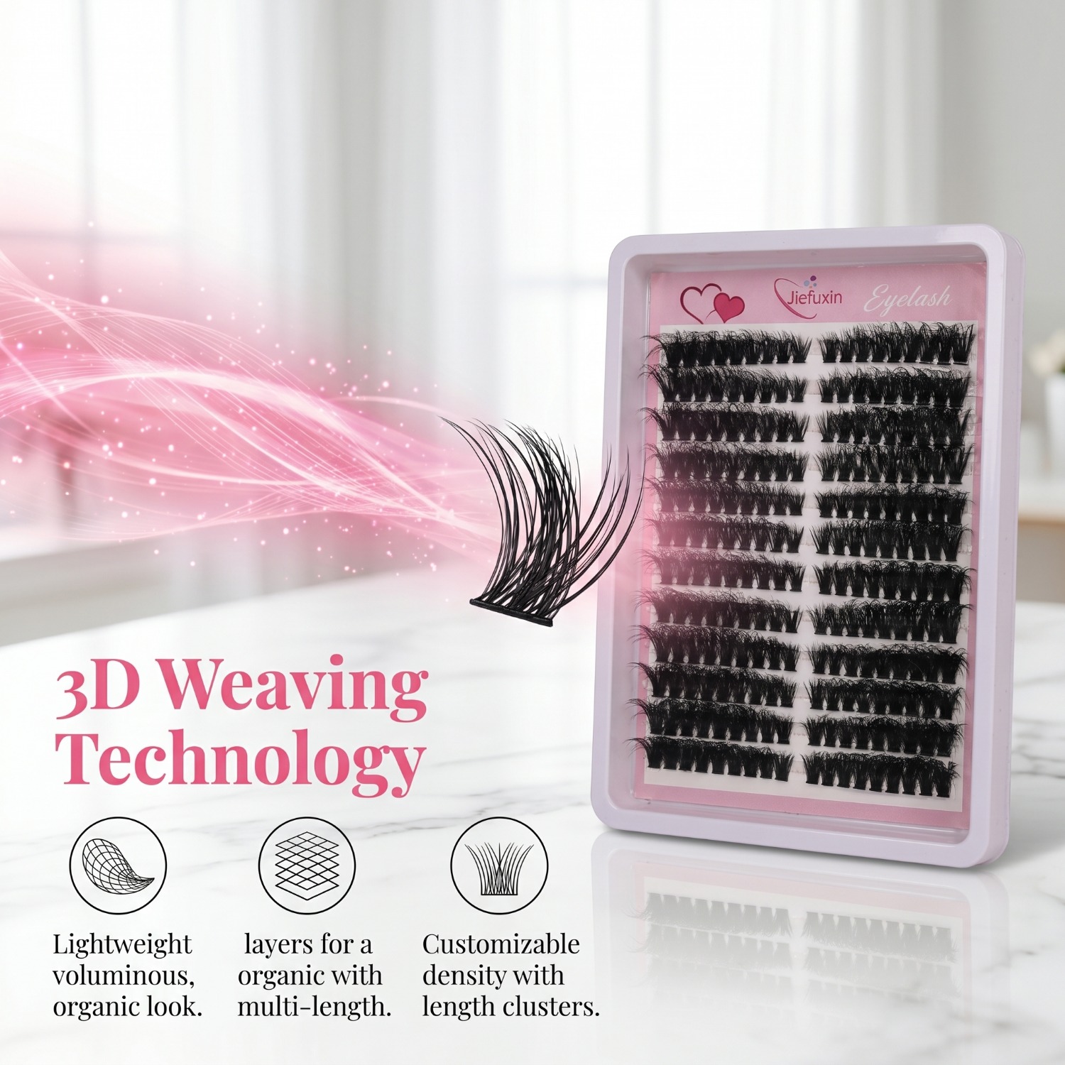 Fluffy Volume Cluster Lashes C - Eyelash Extension Cat Eye Wispy reseña y precio