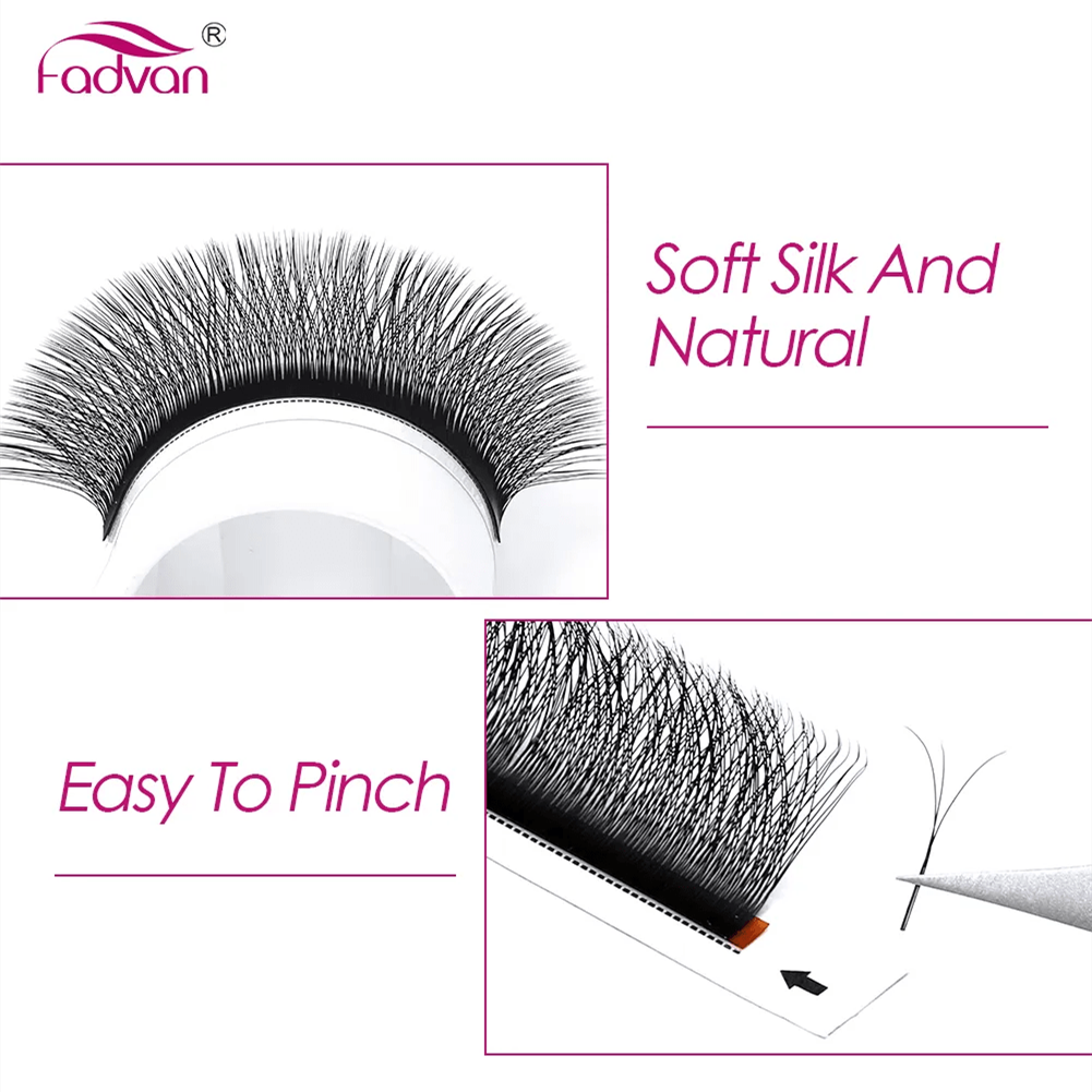 FADVAN 3D W Lashes Extension 0 - Eyelash Extension Human Hair reseña y precio