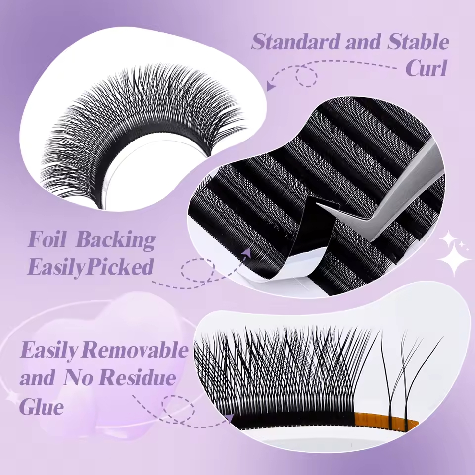 WENDY 2D YY Shape C/D Curl Eya - Eyelash Extension Human Hair reseña y precio