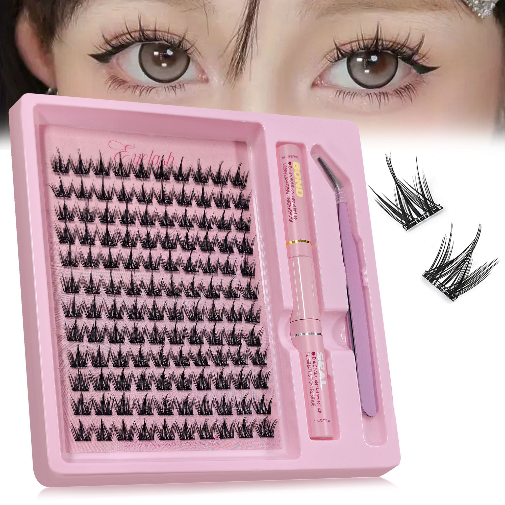 120 Clusters DIY Eyelash Exten - Eyelash Extension Cat Eye reseña y precio