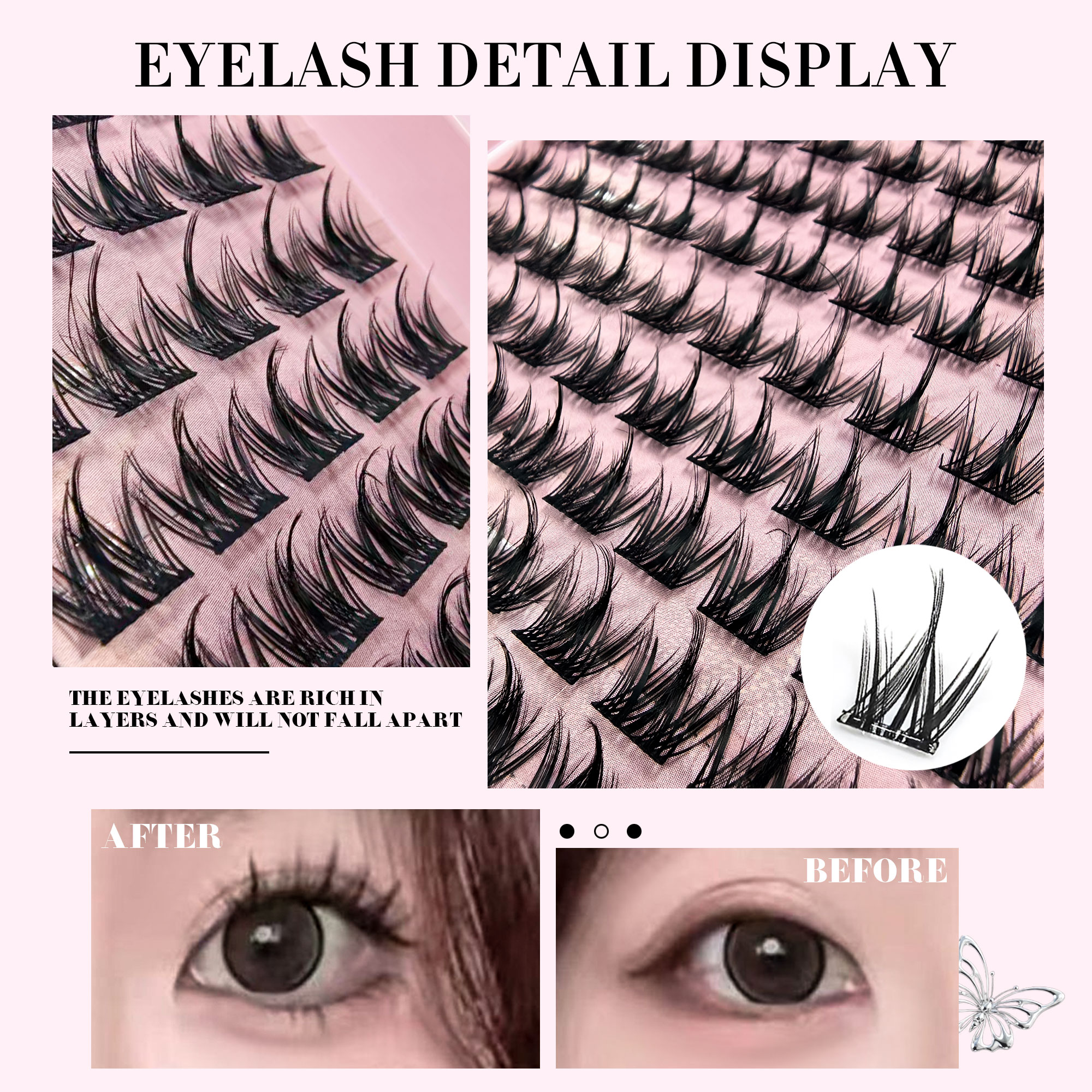 120 Clusters DIY Eyelash Exten - Eyelash Extension Cat Eye reseña y precio