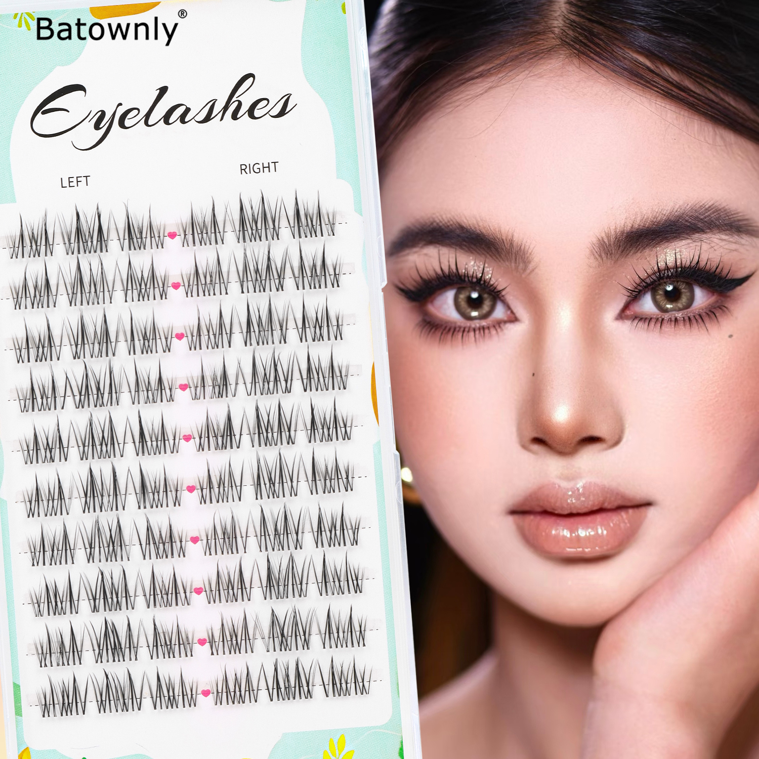 Natural Eyelash Clusters 60pcs - Eyelash Extension Japanese Style reseña y precio