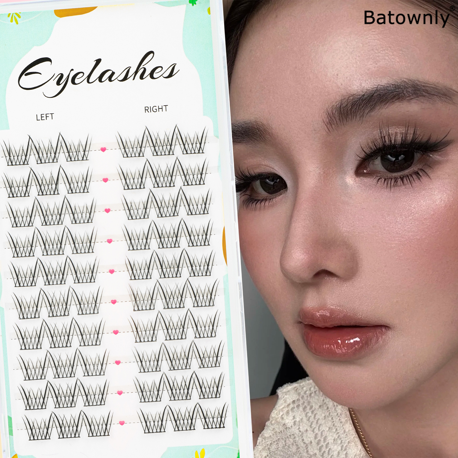 Natural Eyelash Clusters 60pcs - Eyelash Extension Japanese Style reseña y precio