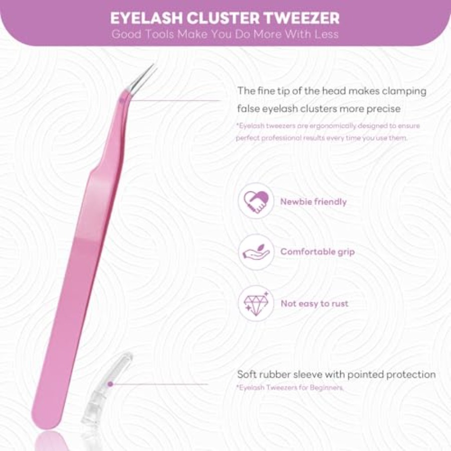 Lash Cluster Glue Bond and Sea - Lash Extension Tweezers reseña y precio