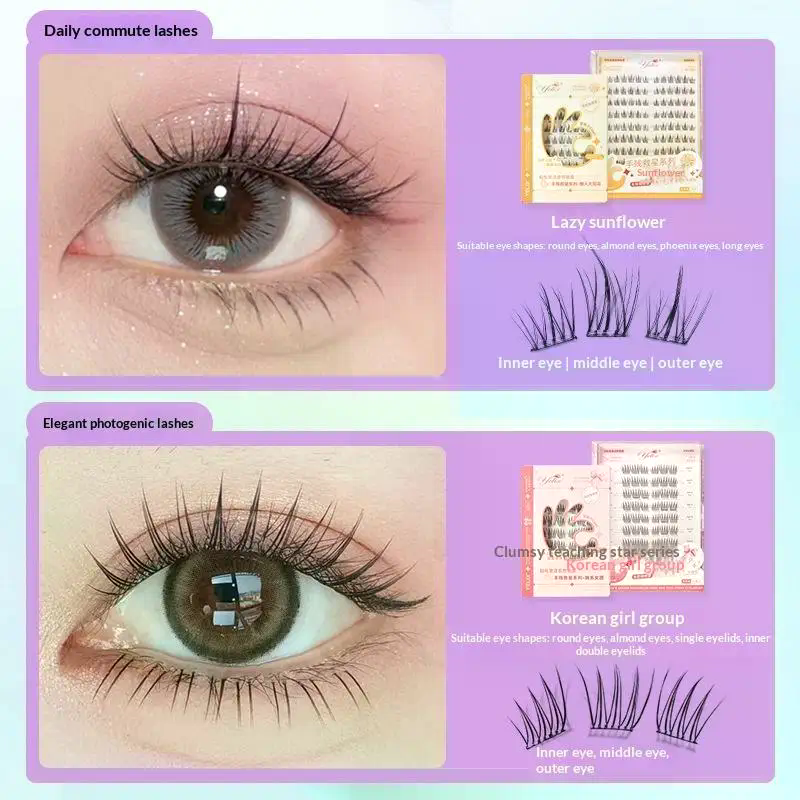 7 Rows Self-Adhesive Eyelashes - Eyelash Extension With Glue reseña y precio
