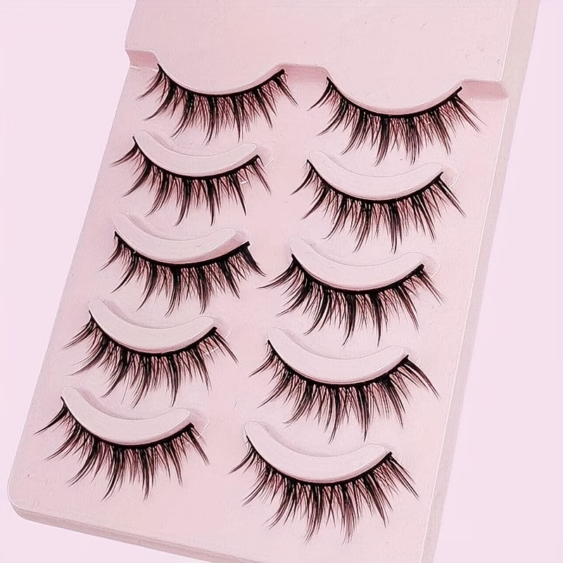 5 Pairs Manga Anime False Eyel - Eyelash Extension Japanese Style reseña y precio