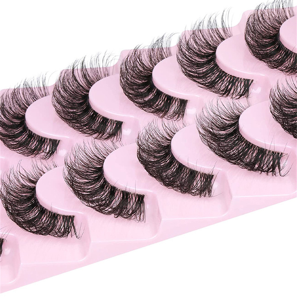 10 Pairs False Eyelashes 6D Su - Eyelash Extension Cat Eye Wispy reseña y precio