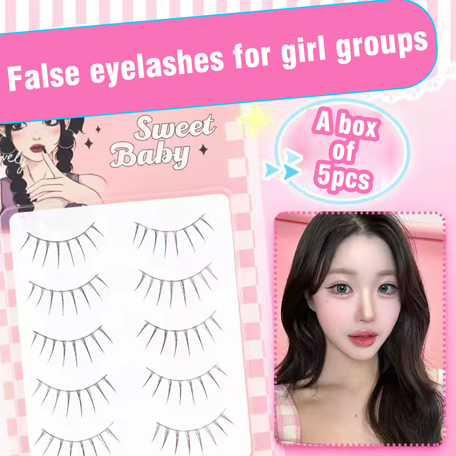 Sweet False Eyelashes One Piec - Eyelash Extension Japanese Style reseña y precio