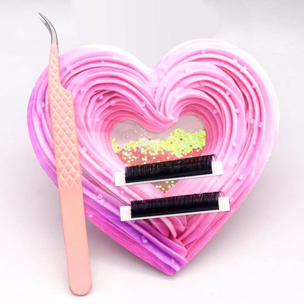 3D Heart-shaped Bling Dynamic  - Lash Extension Tweezers reseña y precio
