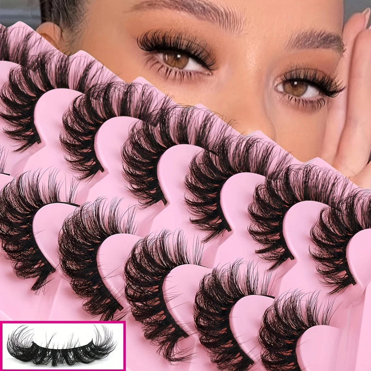 7 Pairs Lashes Fluffy Cat Eye  - Eyelash Extension Cat Eye reseña y precio