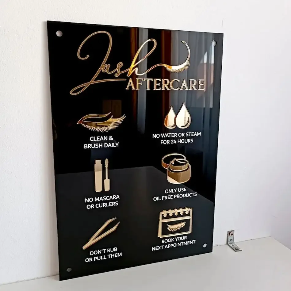 Aftercare Sign for Lash Extens - Eyelash Extension Aftercare reseña y precio