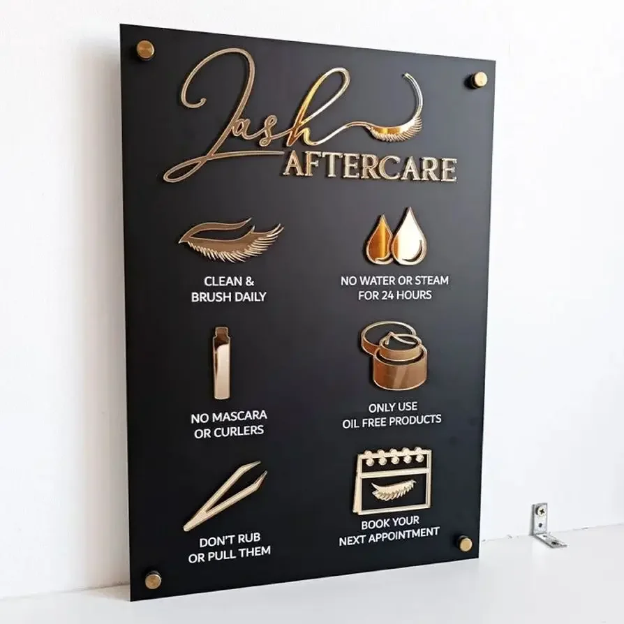 Aftercare Sign for Lash Extens - Eyelash Extension Aftercare reseña y precio