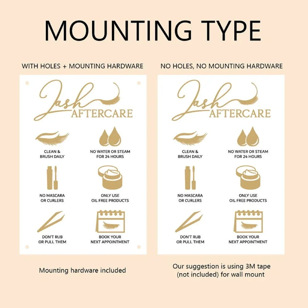 Aftercare Sign for Lash Extens - Eyelash Extension Aftercare reseña y precio