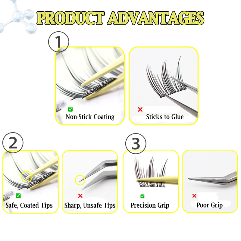 Anti-Stick Applicator No Glue  - Lash Extension Tweezers reseña y precio